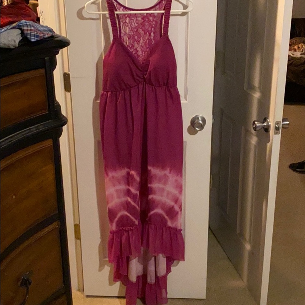 Women’s high low lace back dress